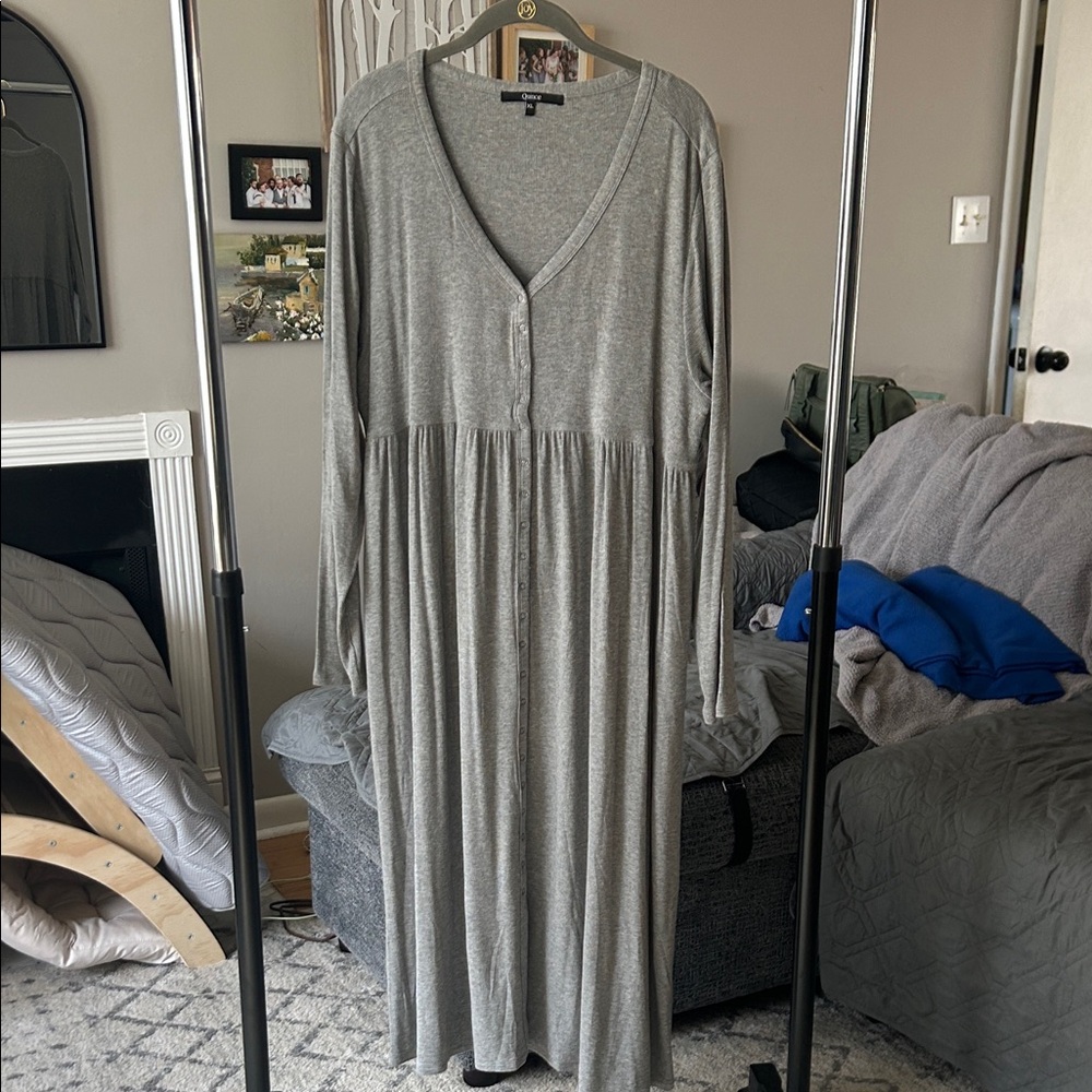 Quince Heather Gray Maternity Dress